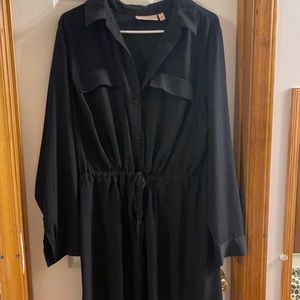 EVRI button up shirt dress